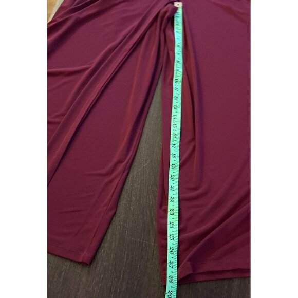 NWT London Times Wine Color Sleeveless Wrap Jumpsuit Size 12 - Picture 9 of 9